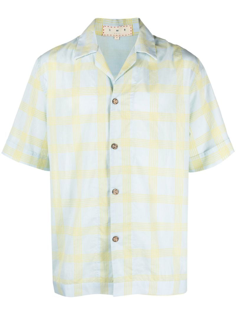 Blue Bakhoven Printed Short Sleeve Shirt