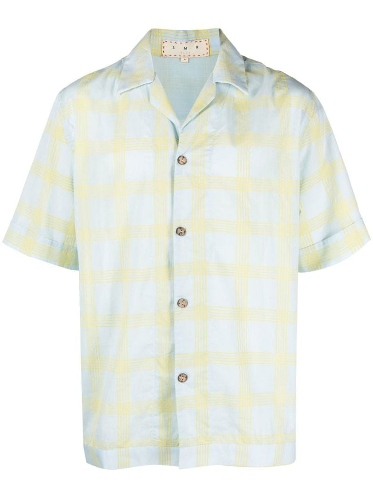Blue Bakhoven Printed Short Sleeve Shirt