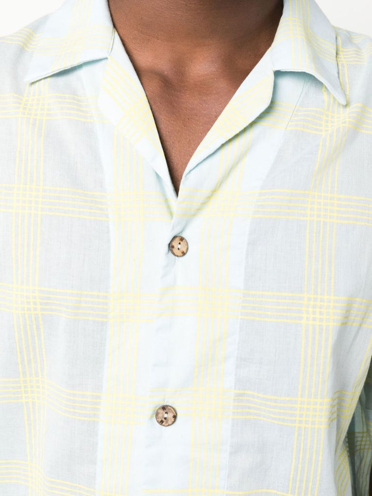 Blue Bakhoven Printed Short Sleeve Shirt