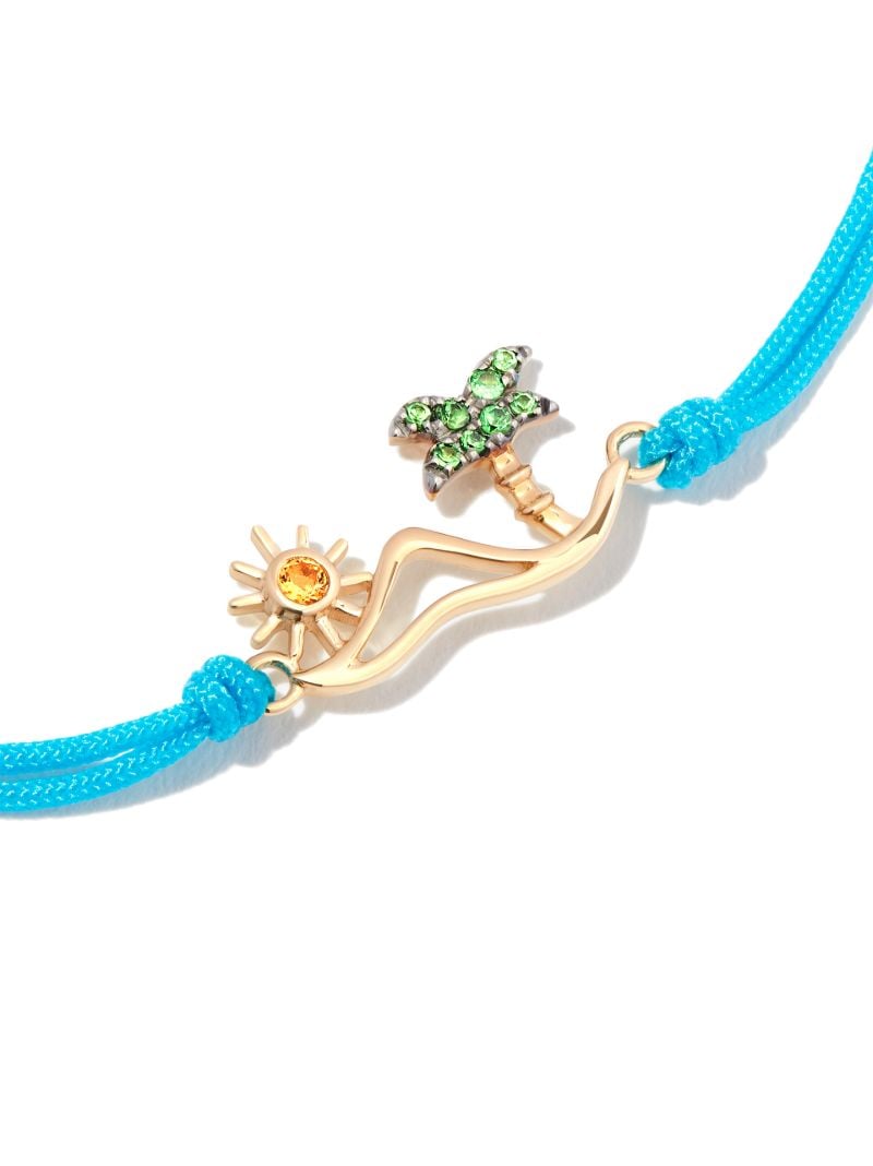9k Yellow Gold Fil La Plage Cord Bracelet