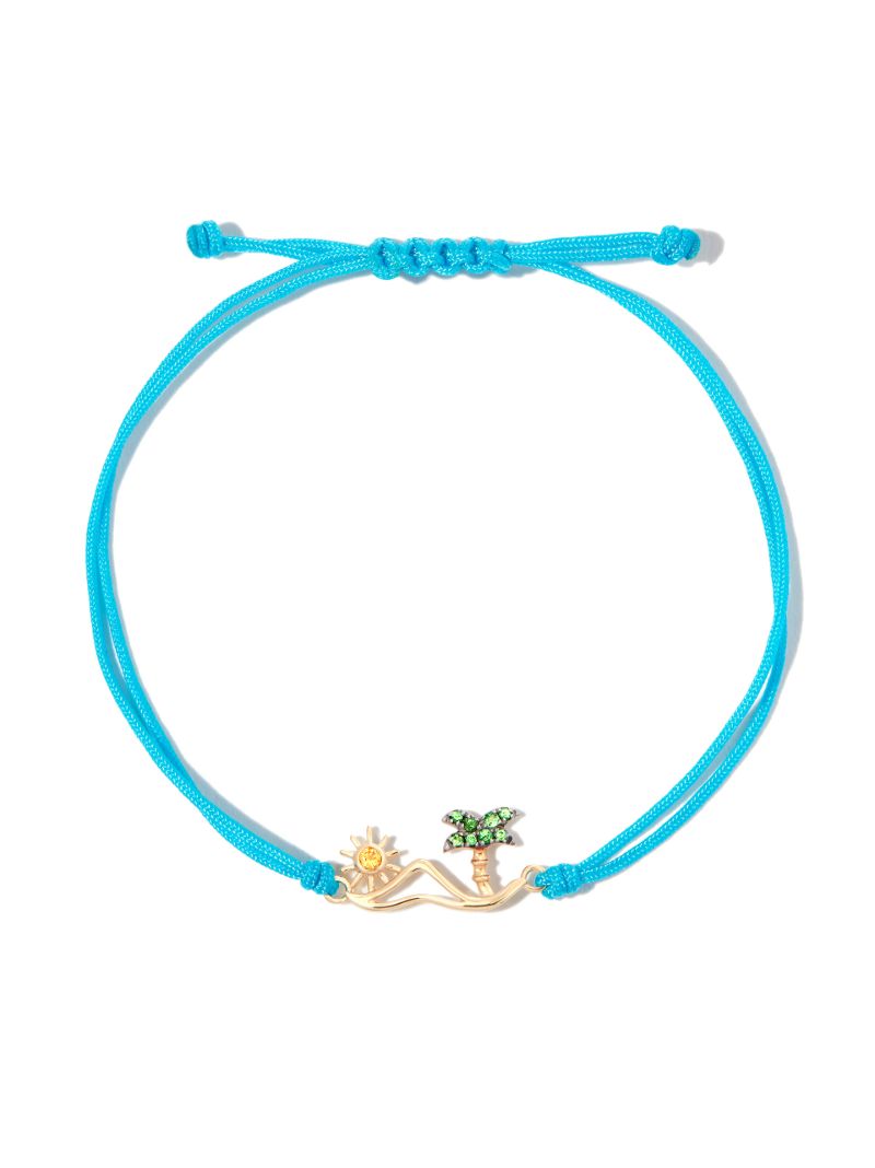 9k Yellow Gold Fil La Plage Cord Bracelet