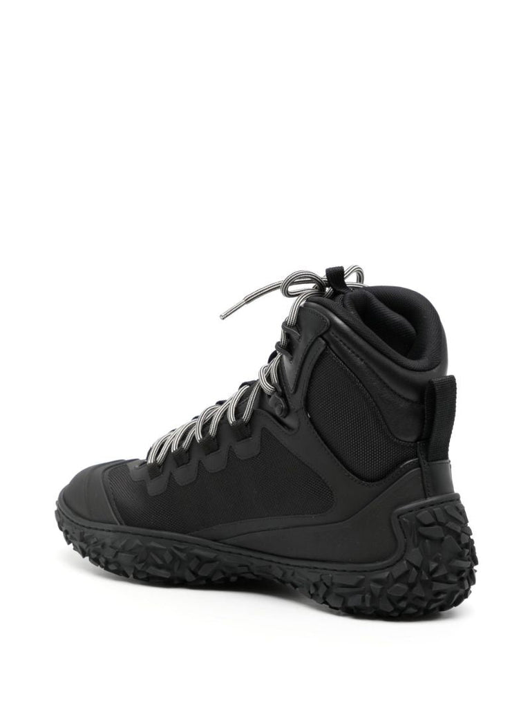 Black Mesh Hiking Boots