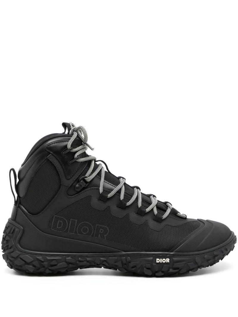 Black Mesh Hiking Boots