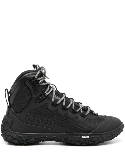 Black Mesh Hiking Boots
