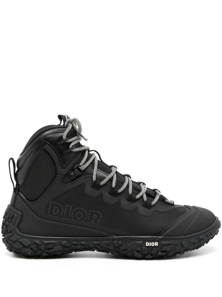 Black Mesh Hiking Boots