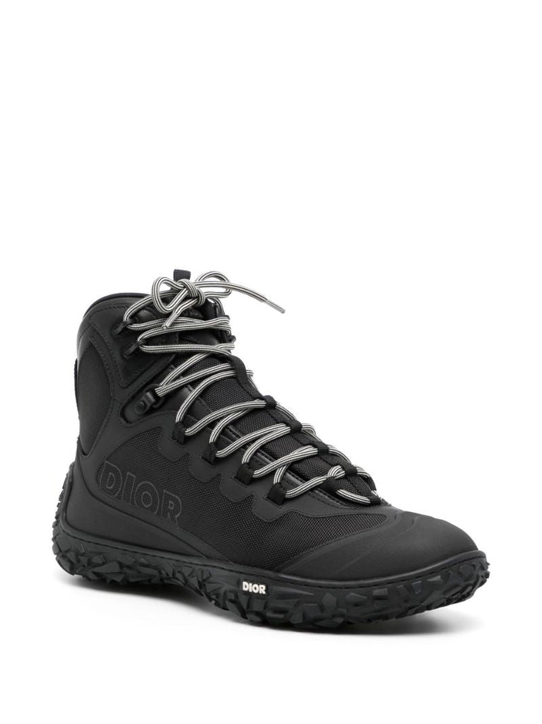 Black Mesh Hiking Boots