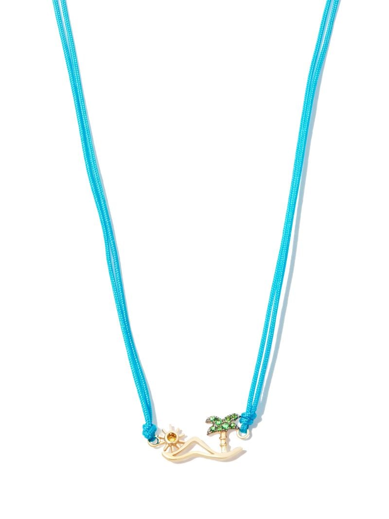 9k Yellow Gold Island Diamond Choker Necklace
