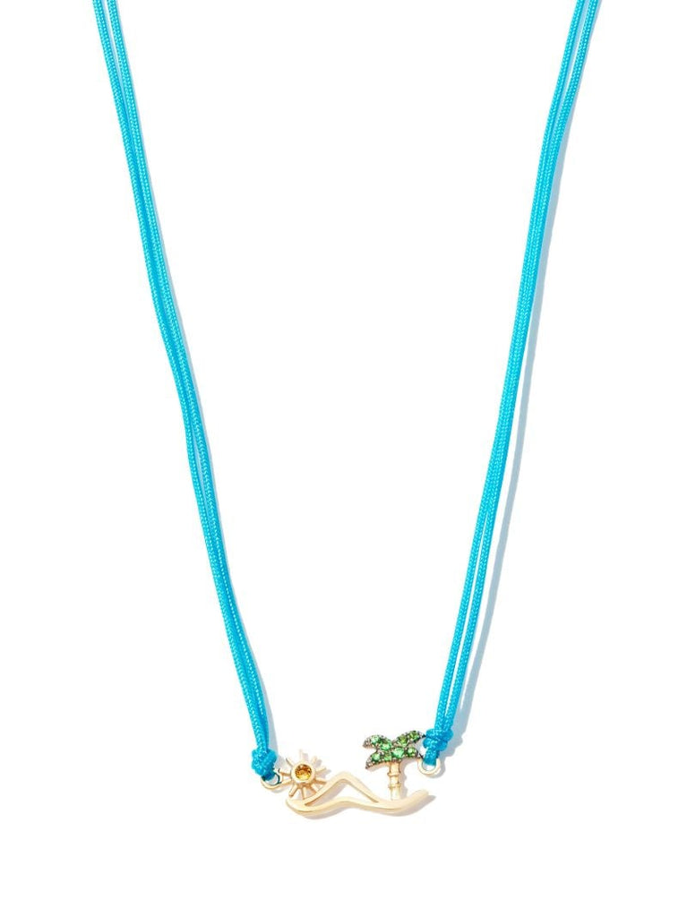 9k Yellow Gold Island Diamond Choker Necklace