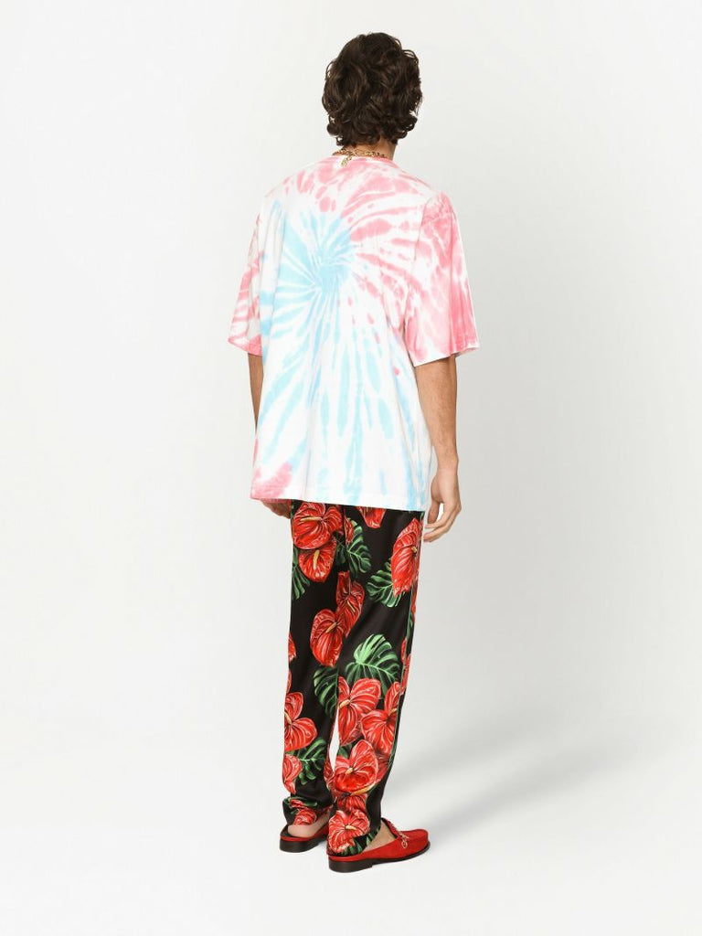 Multicolour Logo Tie-dye Cotton T-shirt