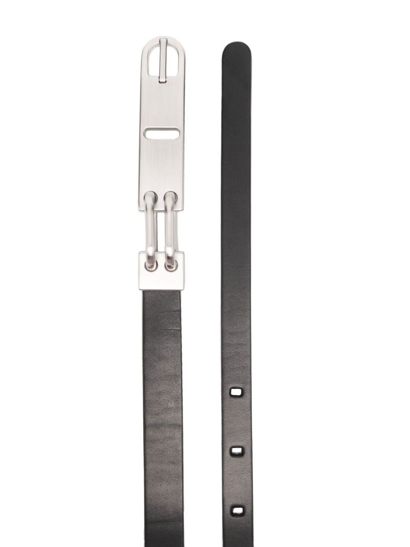 Black Tongue Leather Belt