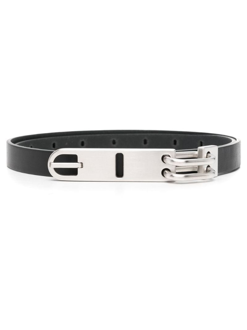 Black Tongue Leather Belt