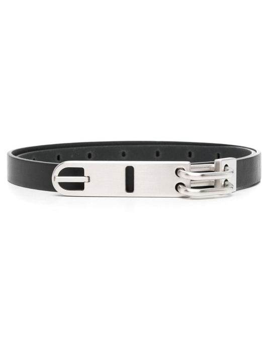 Black Tongue Leather Belt