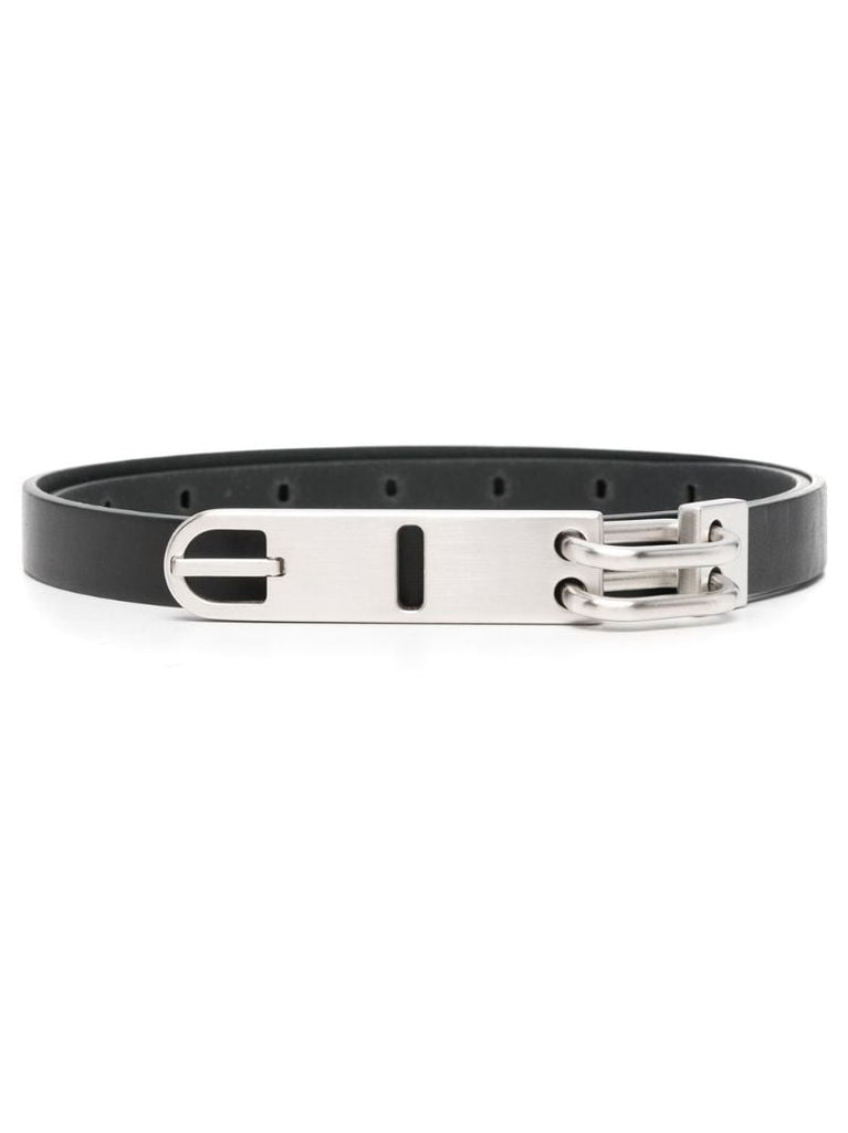 Black Tongue Leather Belt