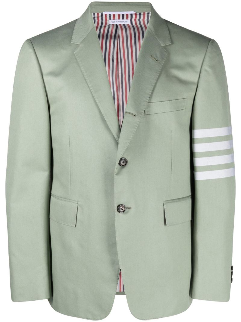 Green 4-bar Stripe Cotton Blazer