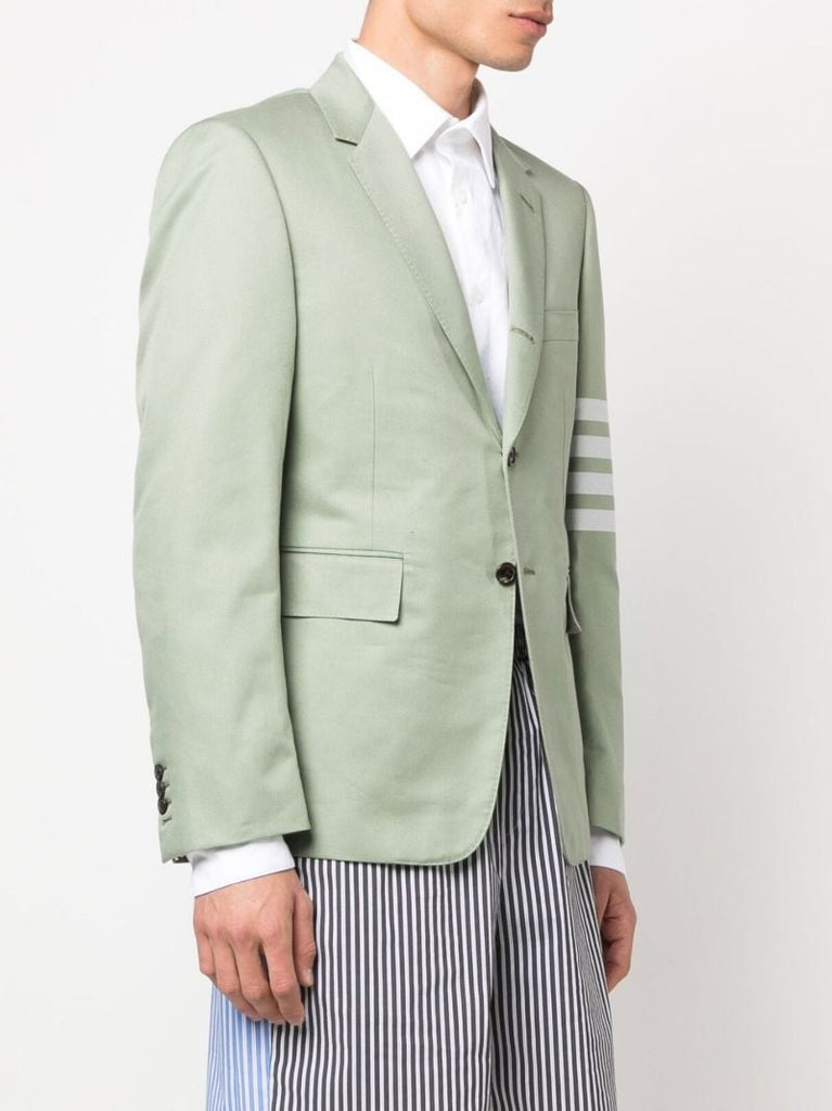 Green 4-bar Stripe Cotton Blazer