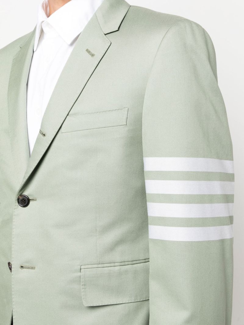 Green 4-bar Stripe Cotton Blazer