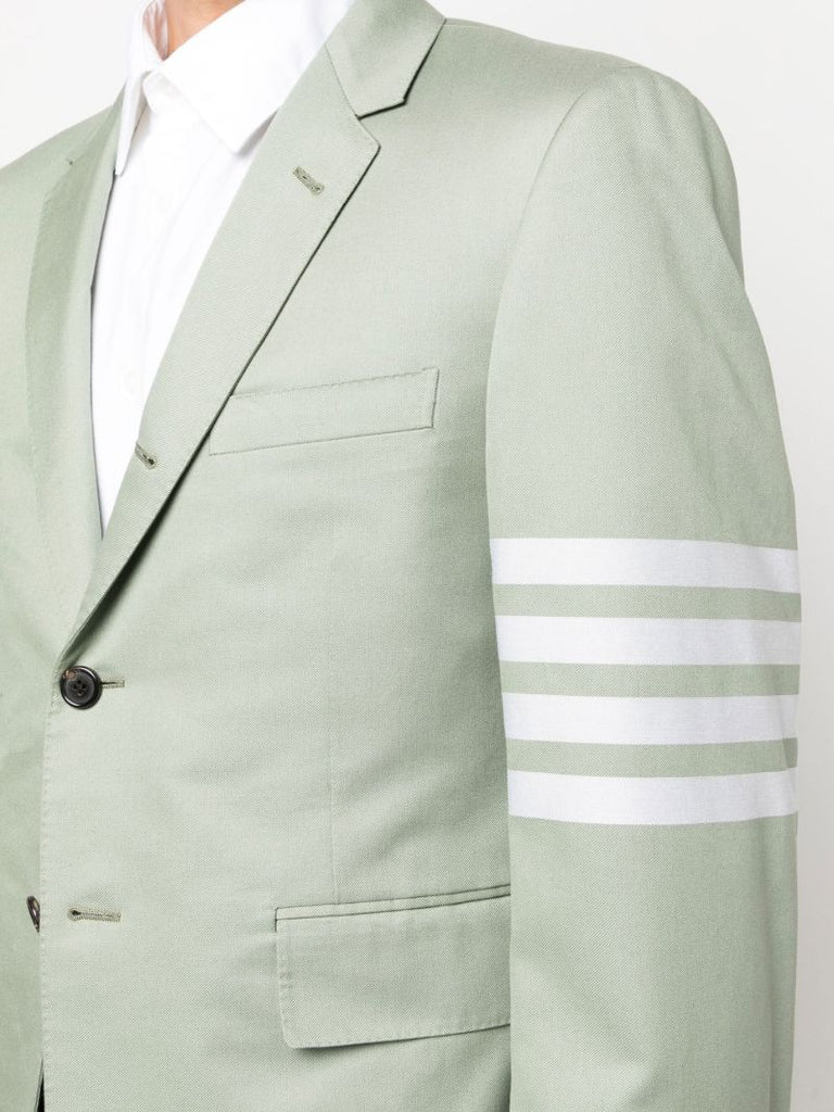 Green 4-bar Stripe Cotton Blazer