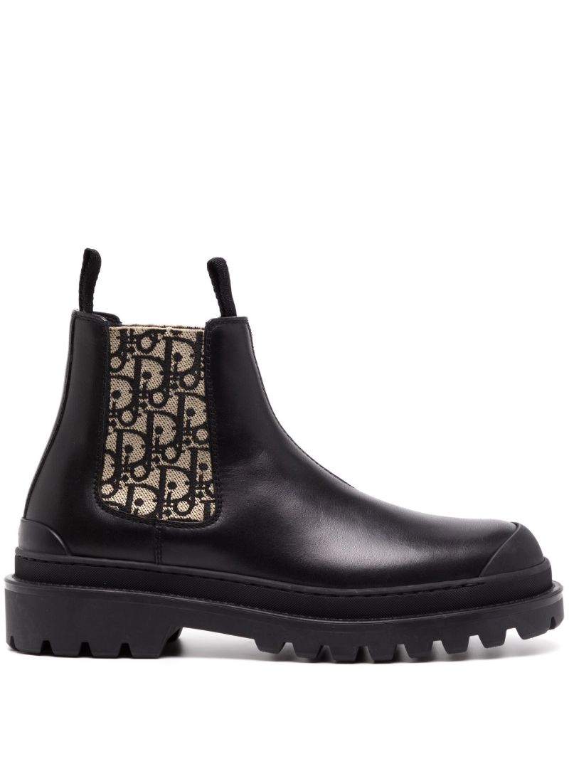 Black Leather Chelsea Ankle Boots
