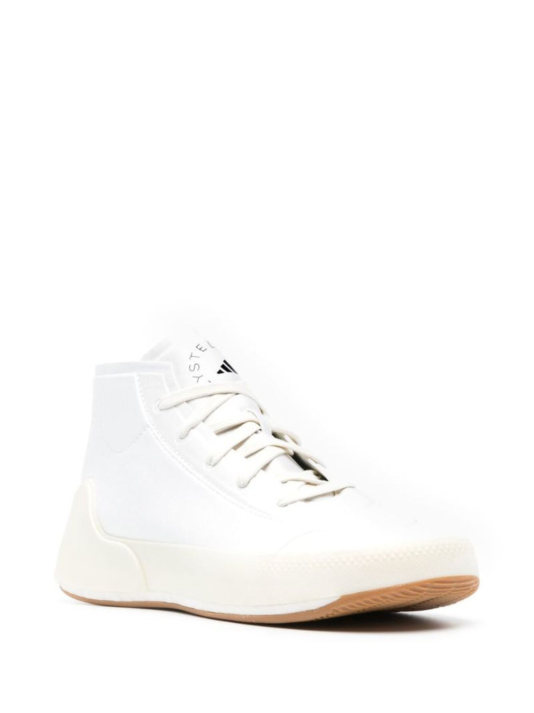White Treino Mid-cut Sneakers