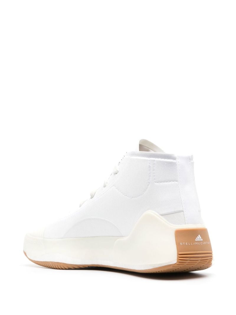 White Treino Mid-cut Sneakers