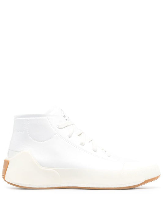 White Treino Mid-cut Sneakers
