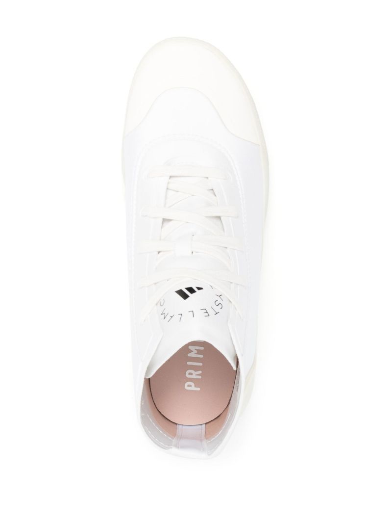 White Treino Mid-cut Sneakers