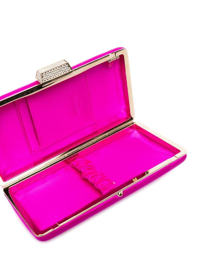 Pink Clemmie Satin Clutch