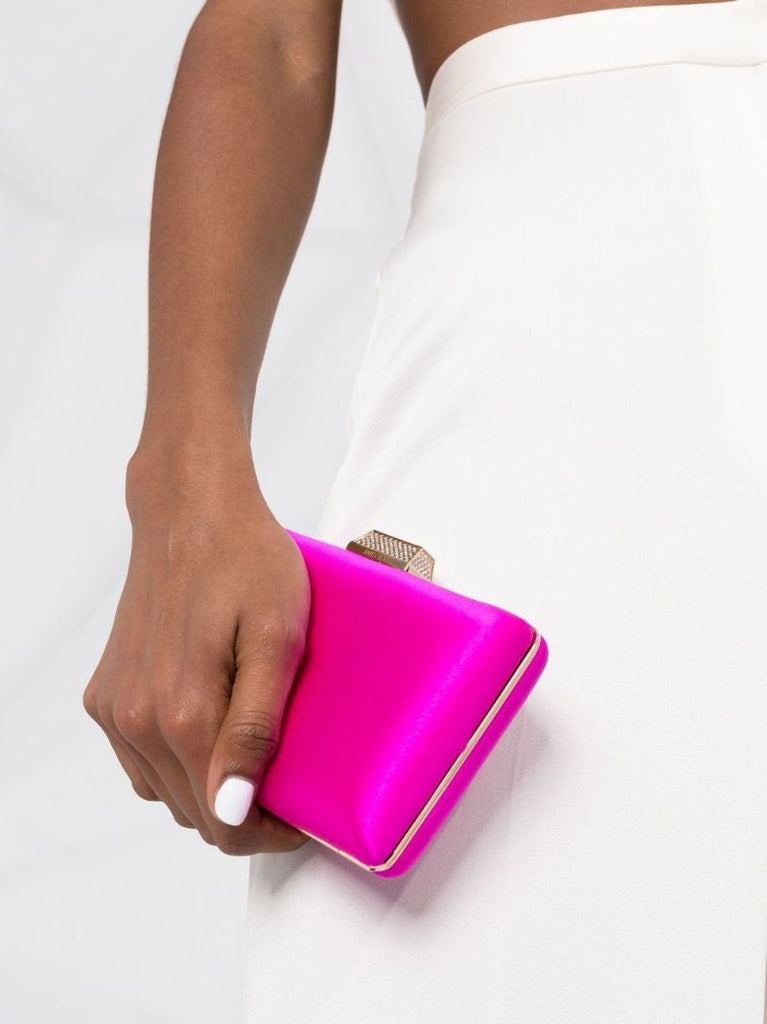 Pink Clemmie Satin Clutch