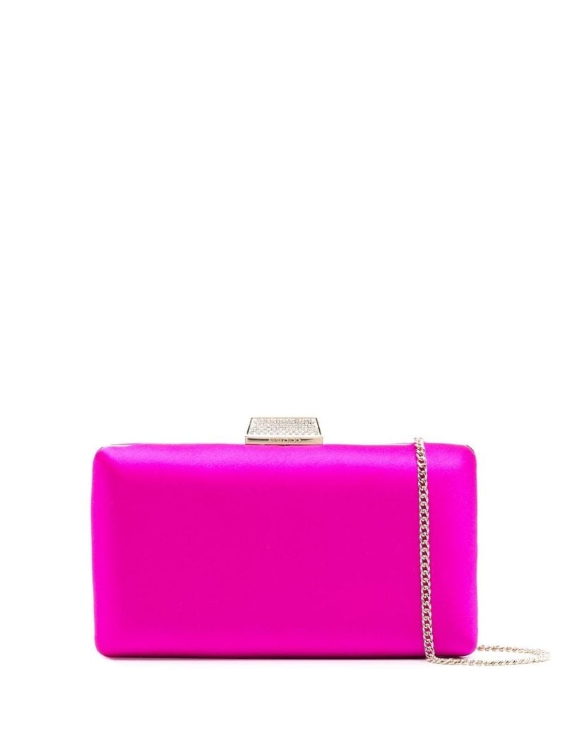 Pink Clemmie Satin Clutch