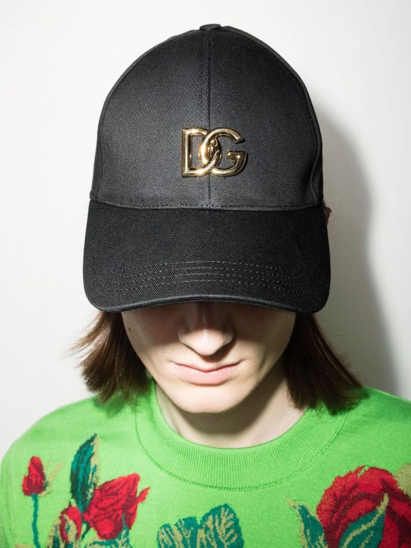 Black Logo Cotton Baseball Cap