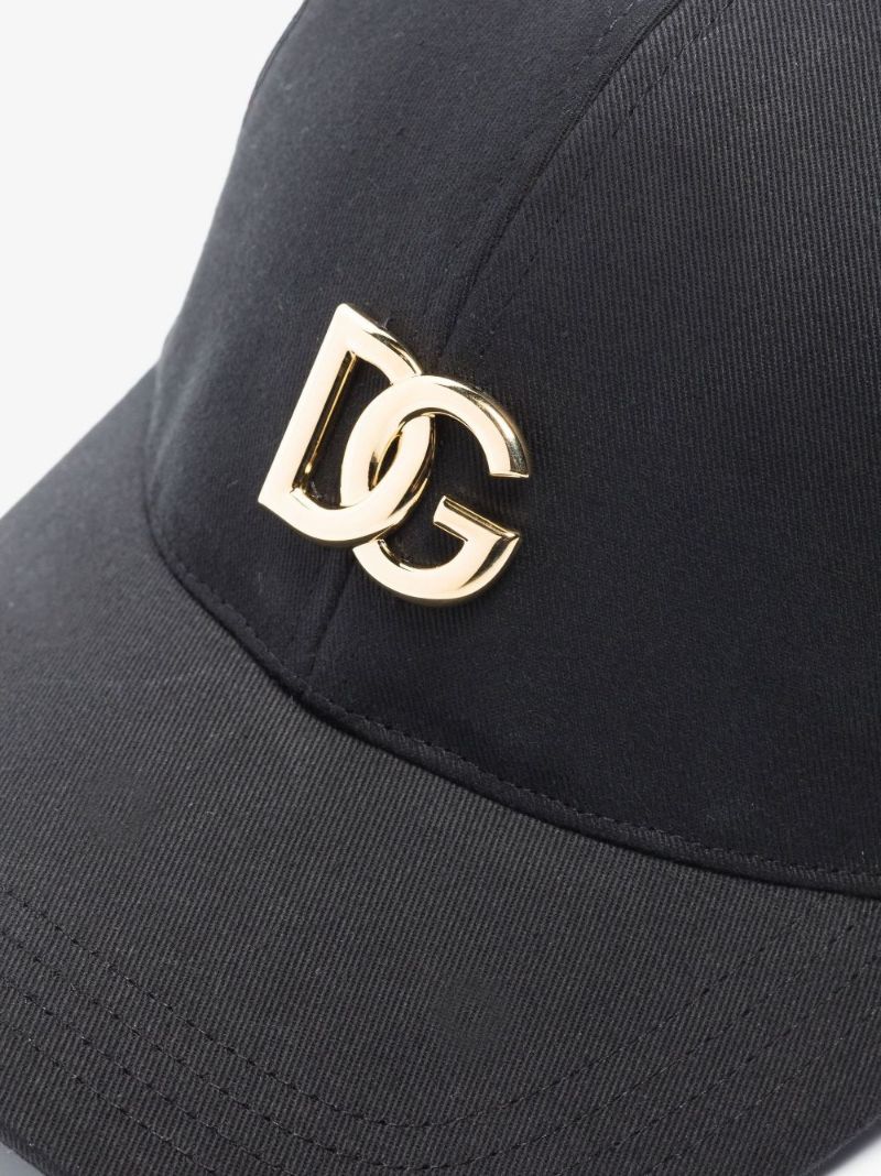 Black Logo Cotton Baseball Cap