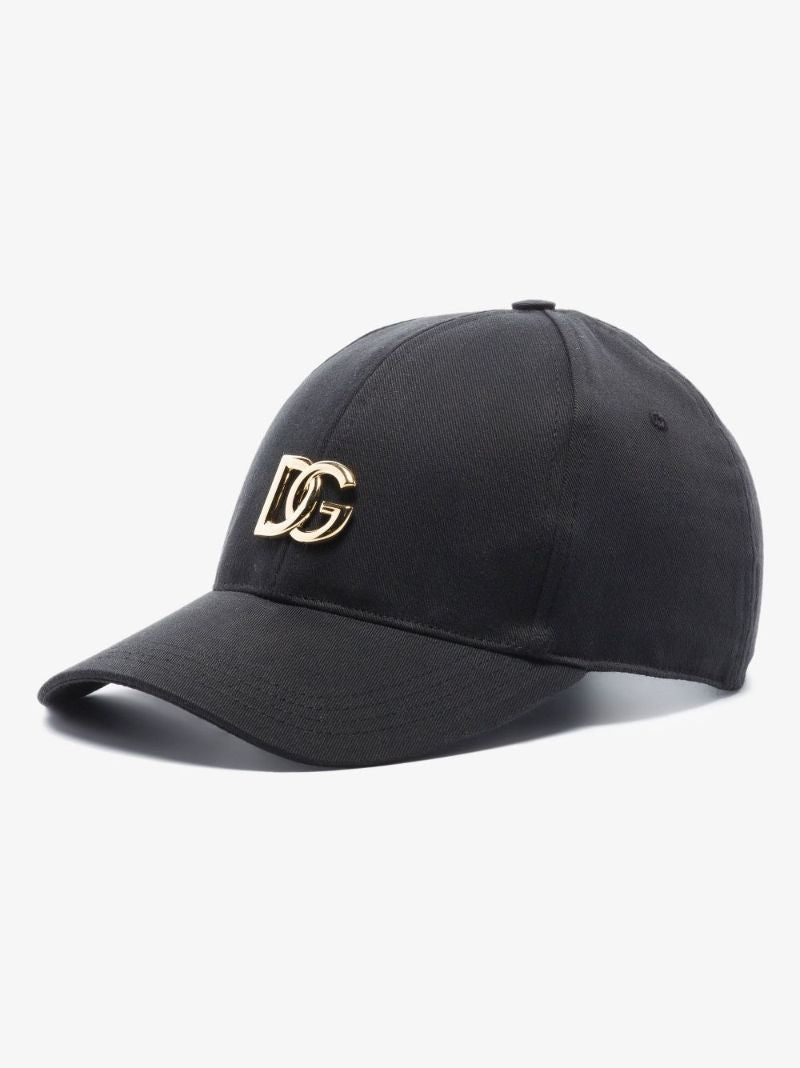 Black Logo Cotton Baseball Cap