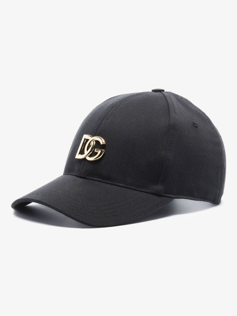Black Logo Cotton Baseball Cap