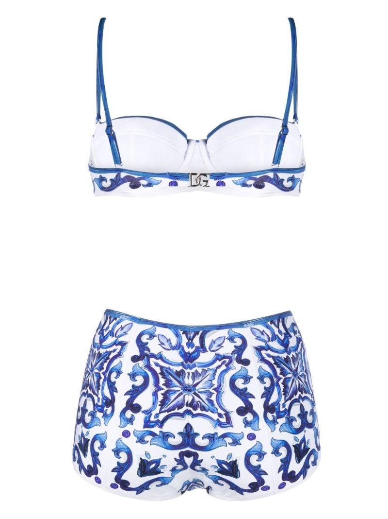 Blue Majolica Printed Bikini