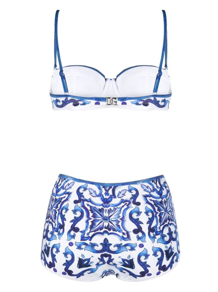 Blue Majolica Printed Bikini