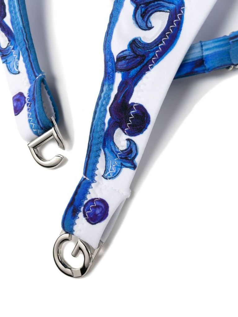 Blue Majolica Printed Bikini