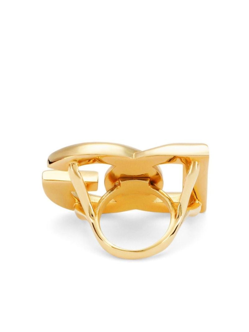 Gold-plated Dg Logo Plaque Ring