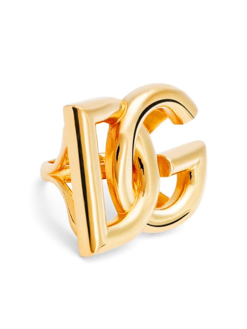 Gold-plated Dg Logo Plaque Ring