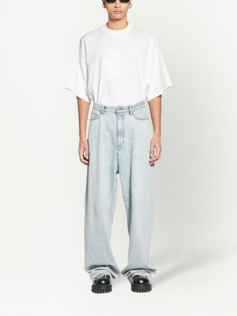 Blue Wide-leg Jeans
