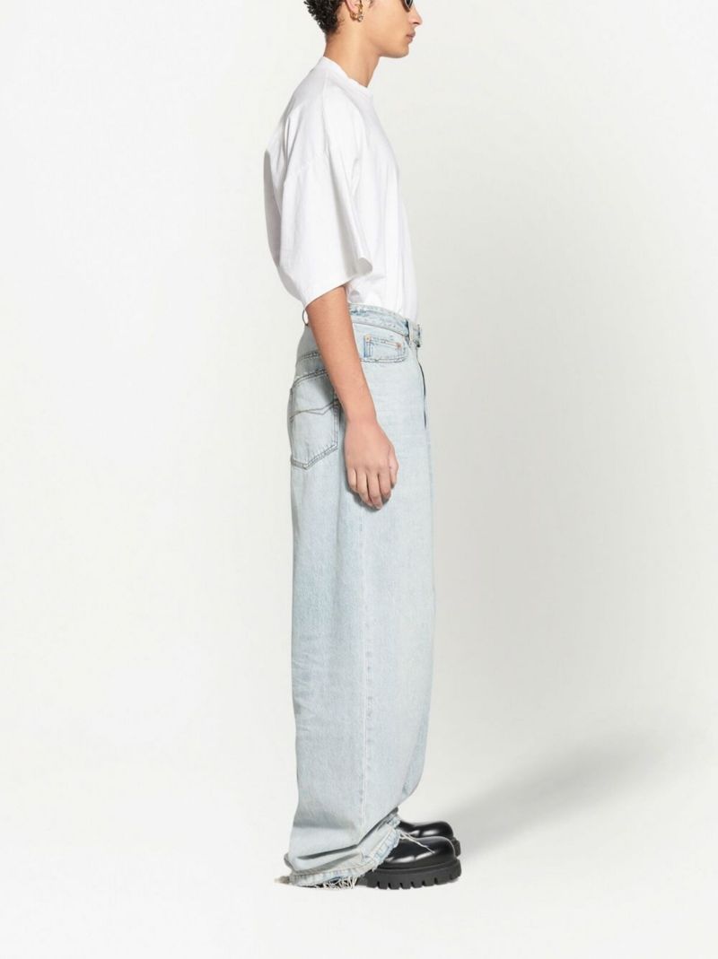 Blue Wide-leg Jeans
