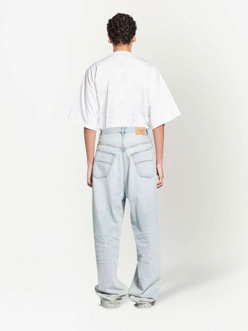 Blue Wide-leg Jeans