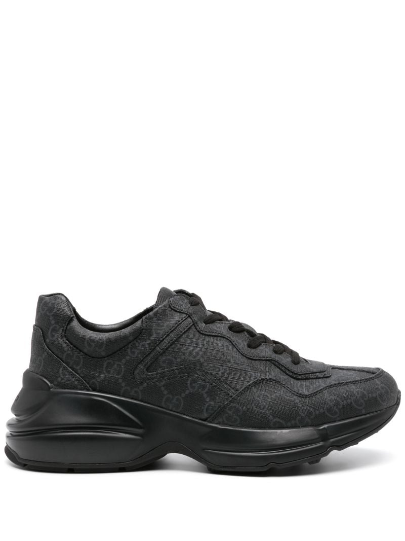 Black Rhyton Gg Supreme Canvas Sneakers