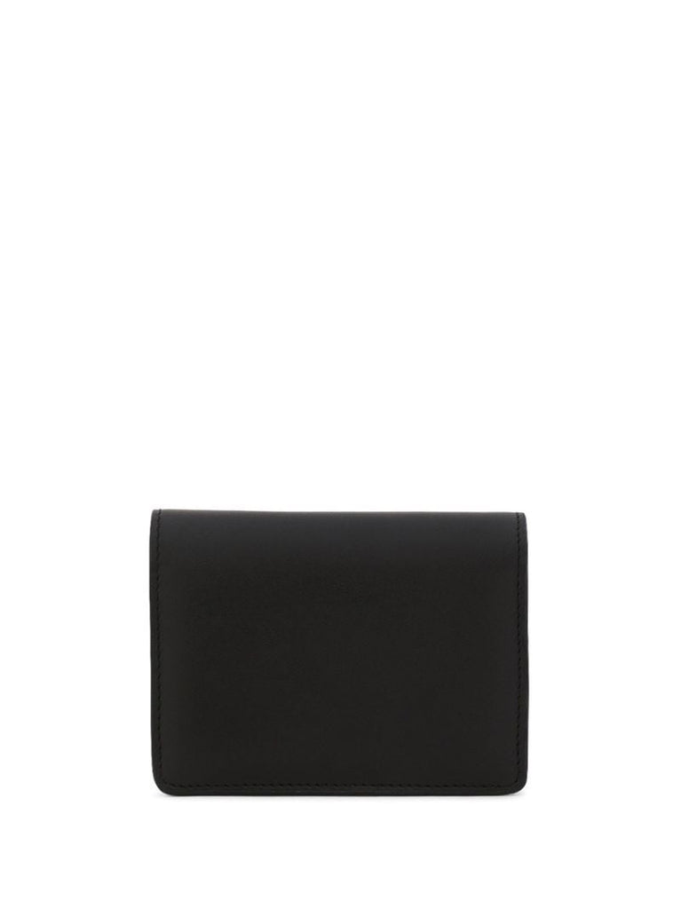 Black Dg-plaque Leather Wallet