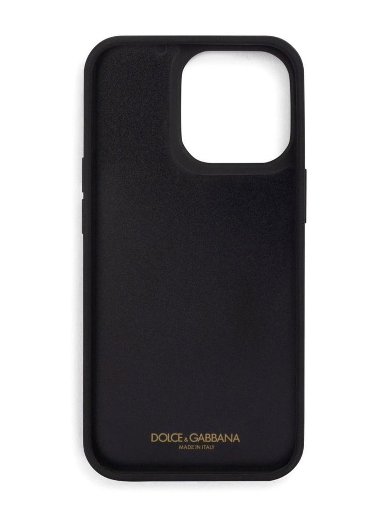 Black Dg Logo Iphone 13 Pro Leather Case