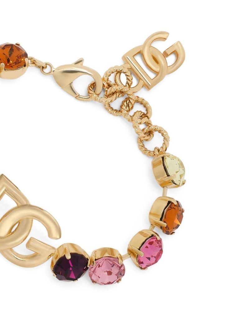 Gold-plated Charm Detail Plaque Bracelet