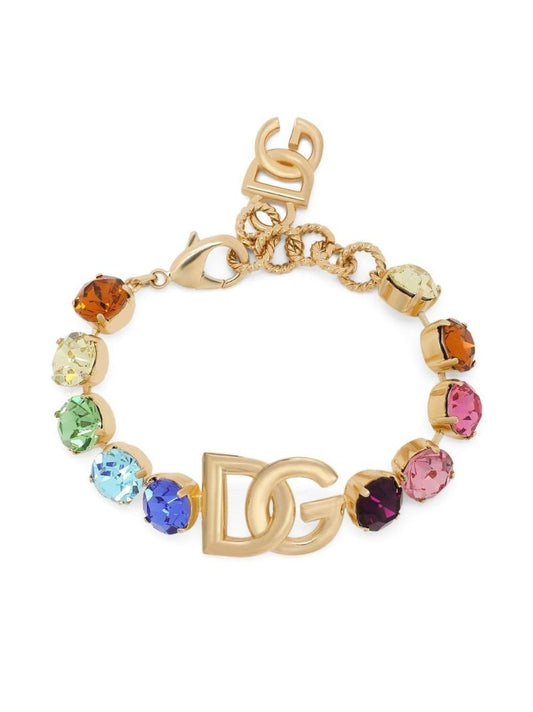 Gold-plated Charm Detail Plaque Bracelet