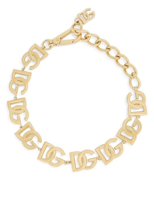 Gold-plated Interlocking Logo Choker Necklace