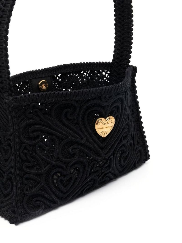 Black Crochet Shoulder Bag