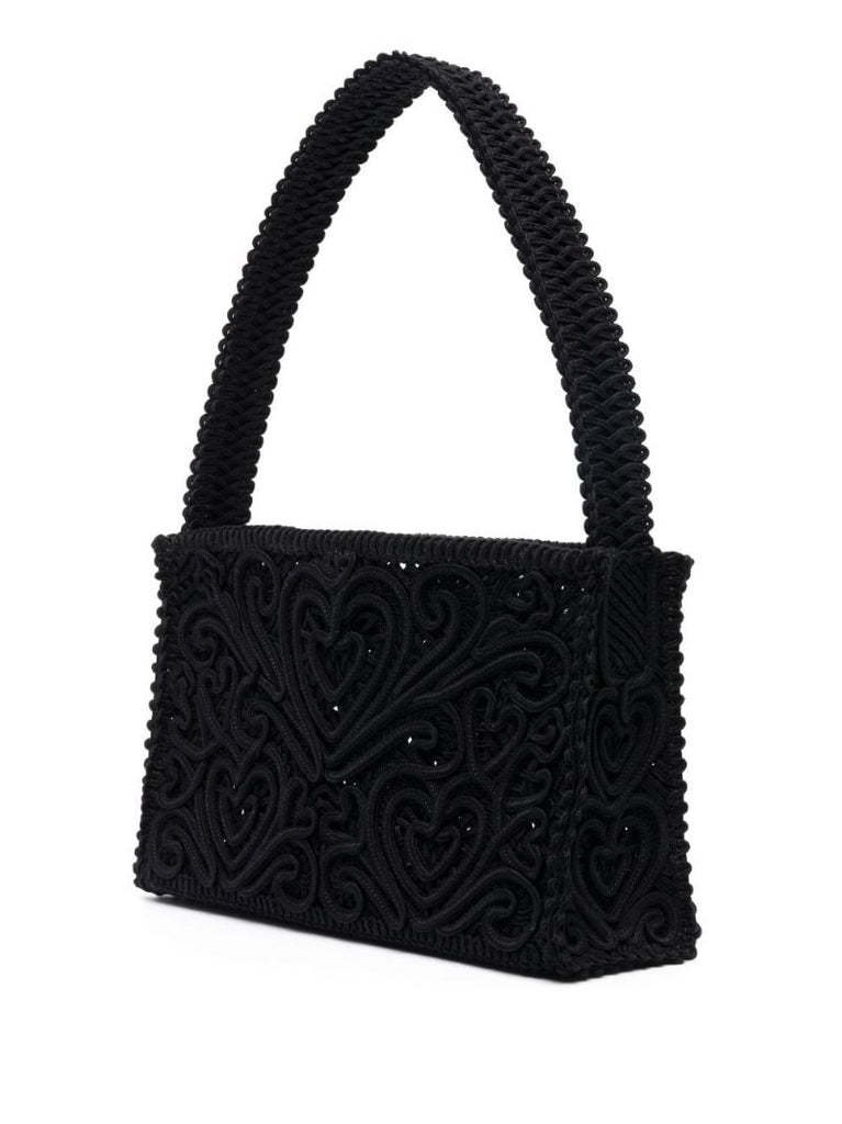 Black Crochet Shoulder Bag