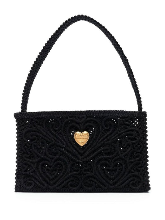 Black Crochet Shoulder Bag